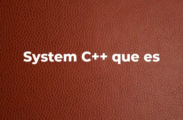 System C++ que es