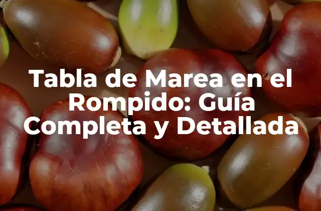 Tabla de Marea en el Rompido: Guía Completa y Detallada