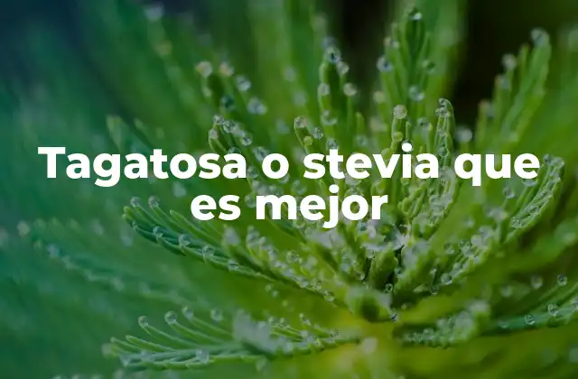 Tagatosa vs. stevia: ¿Cuál es más adecuado para dietas específicas?