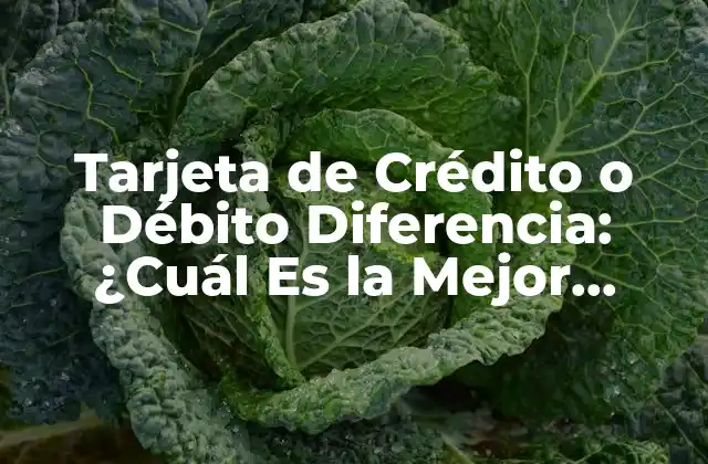 Tarjeta de Crédito o Débito Diferencia: ¿cuál es la Mejor Opción?
