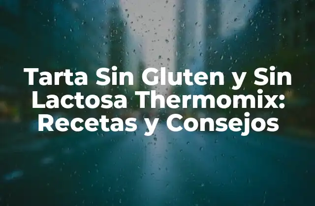 Tarta sin Gluten y sin Lactosa Thermomix: Recetas y Consejos
