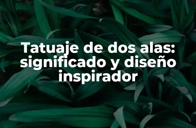 Tatuaje de Dos Alas: Significado y Diseño Inspirador