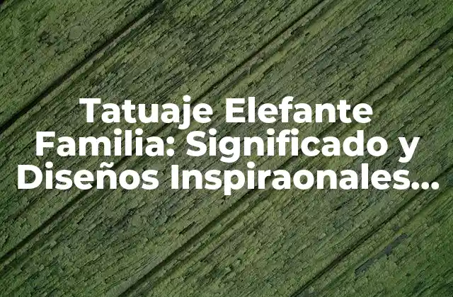 Tatuaje Elefante Familia: Significado y Diseños Inspiraonales para Tu Piel