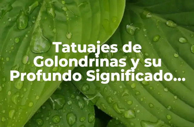 Orígenes y Simbolismo de los Tatuajes de Golondrinas