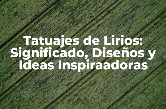 Tatuajes de Lirios: Significado, Diseños y Ideas Inspiraadoras