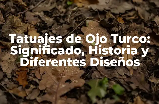 Tatuajes de Ojo Turco: Significado, Historia y Diferentes Diseños 2 Orígenes y Historia de los Tatuajes de Ojo Turco