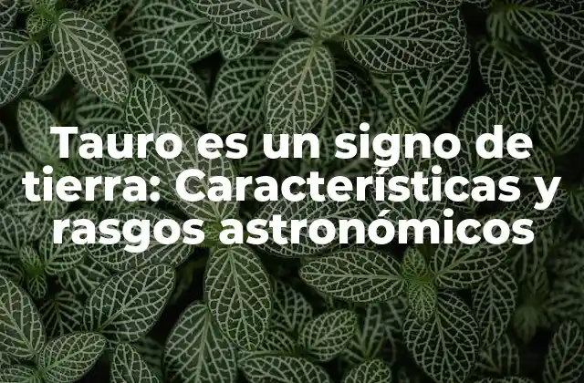 Tauro es un Signo de Tierra: Características y Rasgos Astronómicos