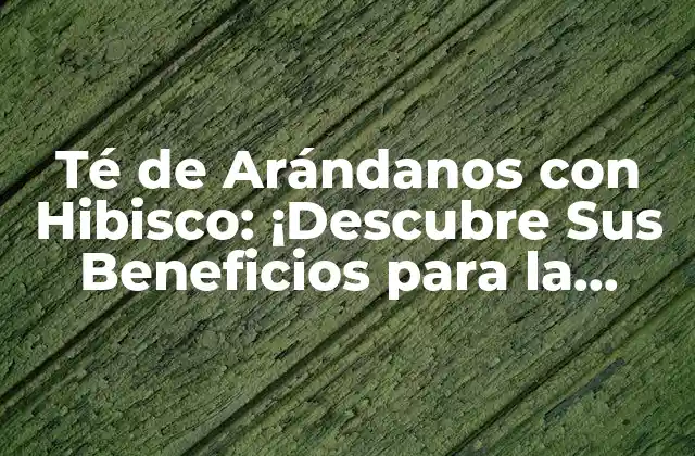 Té de Arándanos con Hibisco: ¡descubre Sus Beneficios para la Salud!
