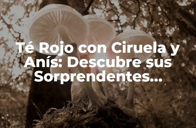 Té Rojo con Ciruela y Anís: Descubre Sus Sorprendentes Propiedades