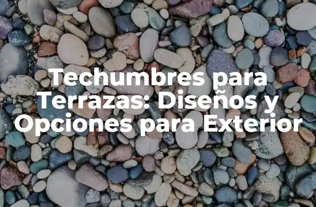 Techumbres para Terrazas: Diseños y Opciones para Exterior
