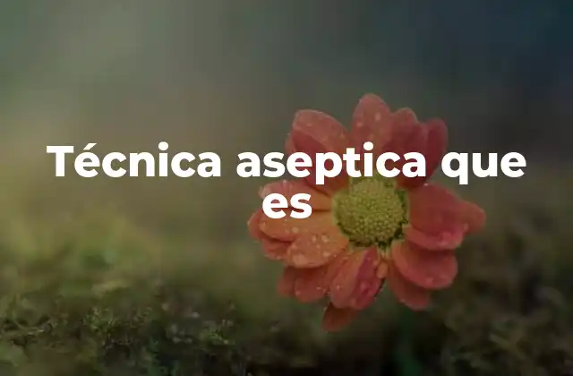Técnica Aseptica que es