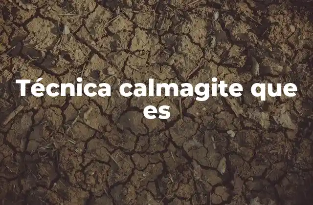 Técnica Calmagite que es