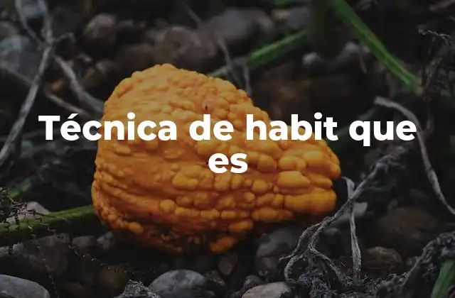 Técnica de Habit que es