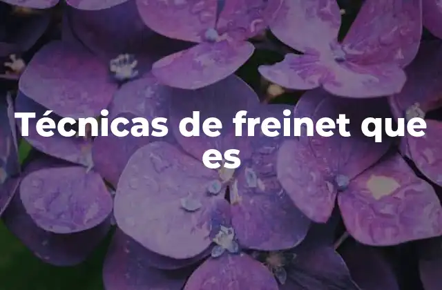 Técnicas de Freinet que es