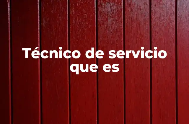 Técnico de Servicio que es 2 El rol del técnico de servicio en la industria moderna