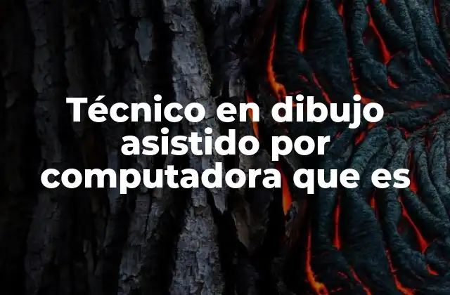 Técnico en Dibujo Asistido por Computadora que es