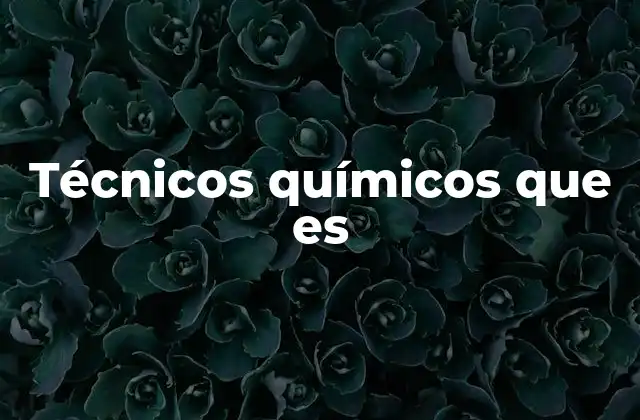 Técnicos Químicos que es 2 El rol de los profesionales en la industria moderna