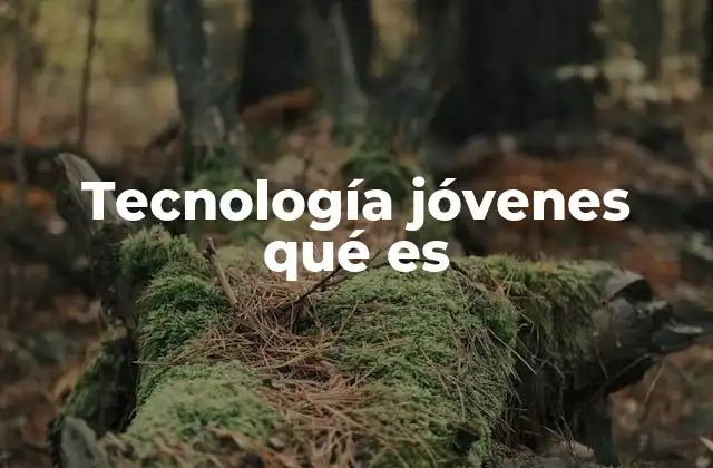 Tecnología Jóvenes Qué es
