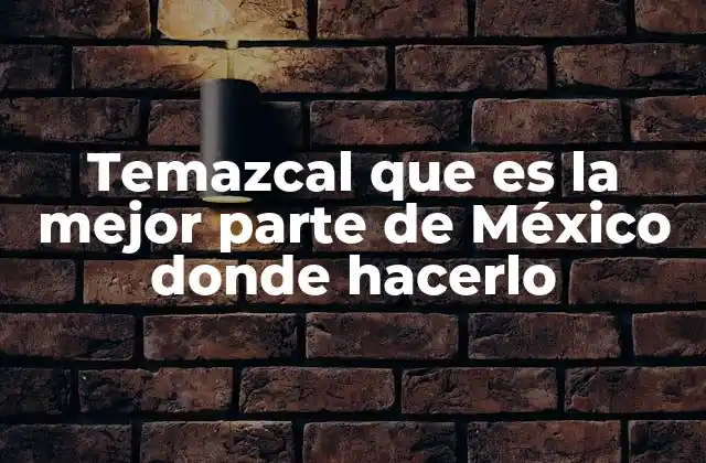 Temazcal que es la Mejor Parte de México Donde Hacerlo