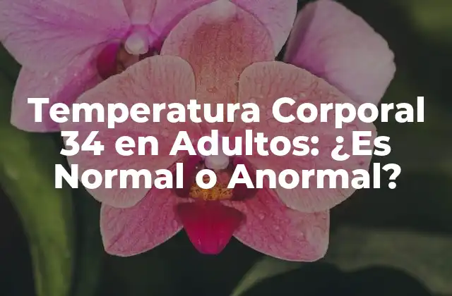 Temperatura Corporal 34 en Adultos: ¿es Normal o Anormal? 2 ¿Qué es una Temperatura Corporal Normal?