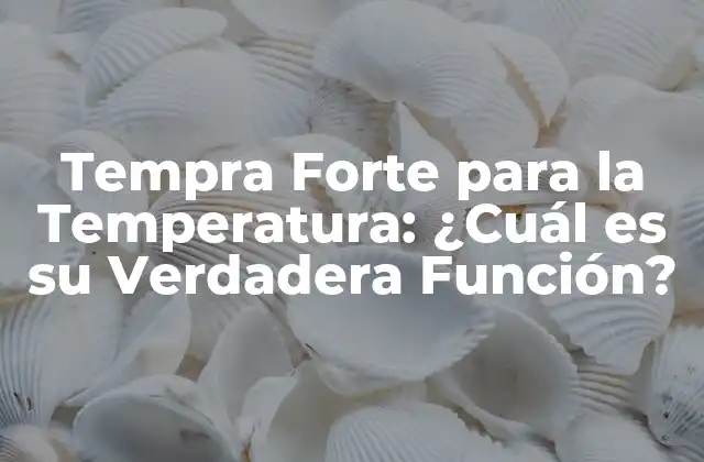 Tempra Forte para la Temperatura: ¿cuál es Su Verdadera Función?