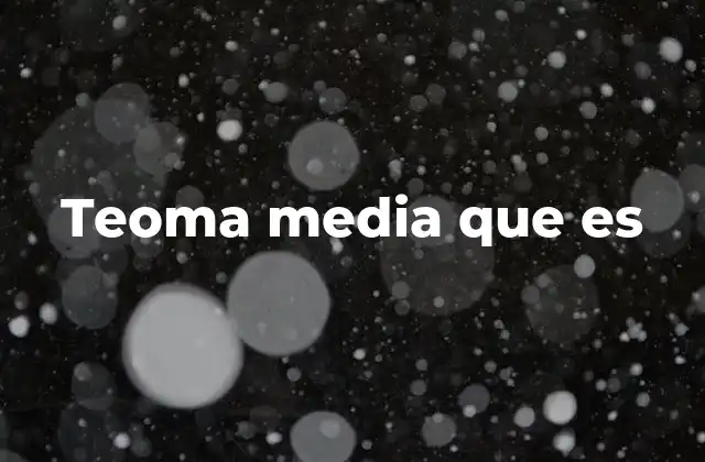 Teoma Media que es