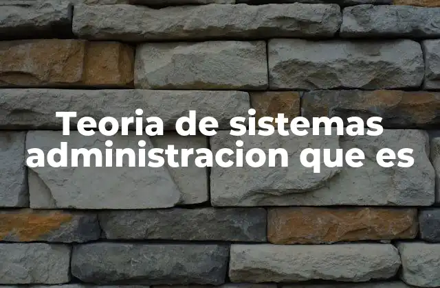 Teoria de Sistemas Administracion que es 2 El enfoque sistémico como herramienta de gestión organizacional