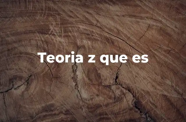 Teoria Z que es