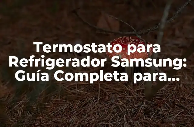 Termostato para Refrigerador Samsung: Guía Completa para una Refrigeración Óptima