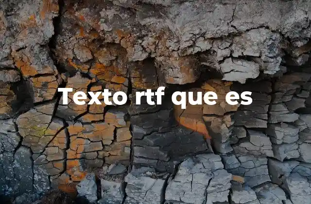 Texto Rtf que es