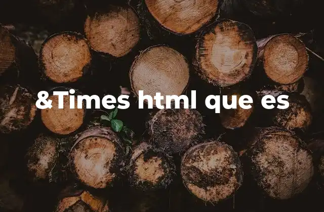 &times Html que es