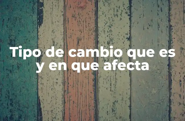 Cómo se forma el tipo de cambio