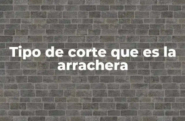 Tipo de Corte que es la Arrachera