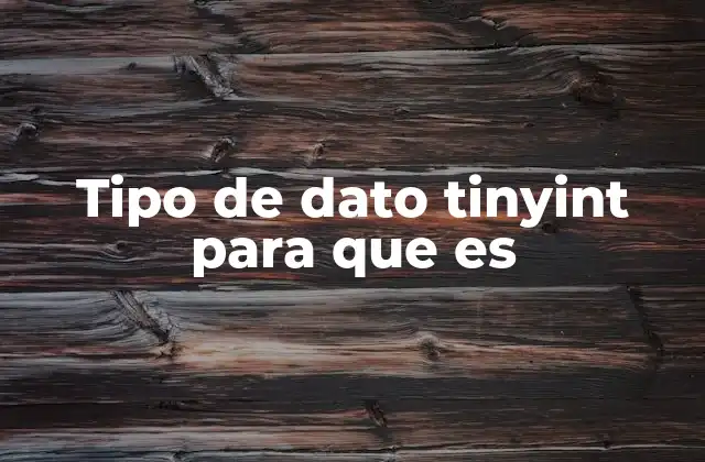Tipo de Dato Tinyint para que es 2 Aplicaciones prácticas del tipo de dato tinyint en bases de datos