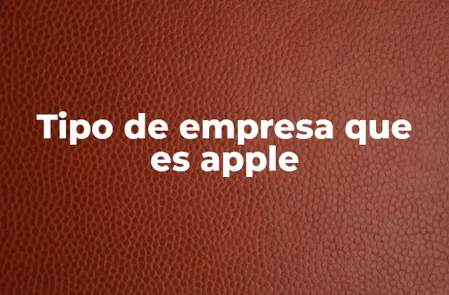 Tipo de Empresa que es Apple