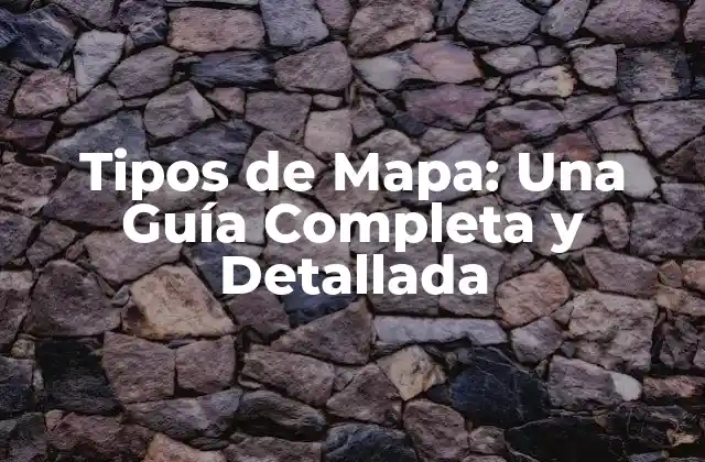 Tipos de Mapa: una Guía Completa y Detallada