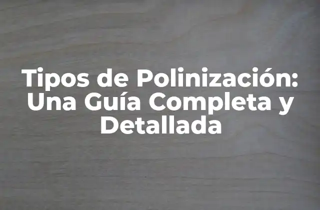 Tipos de Polinización: una Guía Completa y Detallada 2 Polinización por Abejas y Otros Insectos