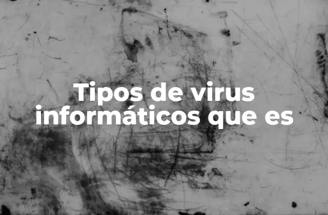 Tipos de Virus Informáticos que es