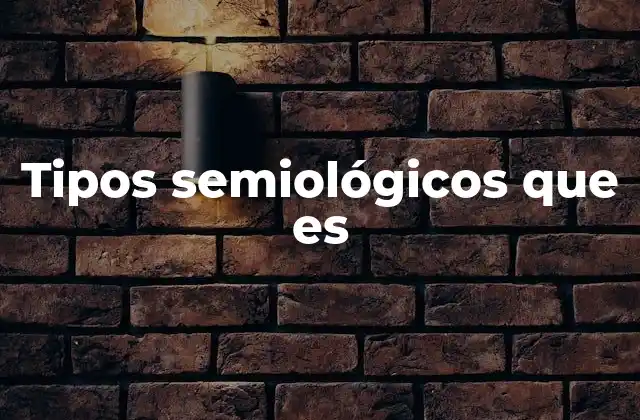 Tipos Semiológicos que es