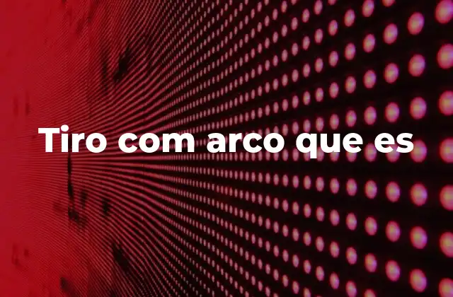 Tiro Com Arco que es