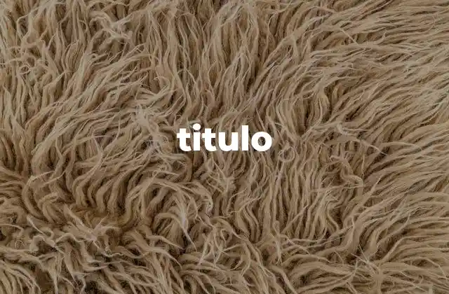 Titulo