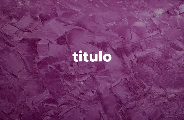 Titulo