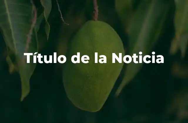 Título de la Noticia