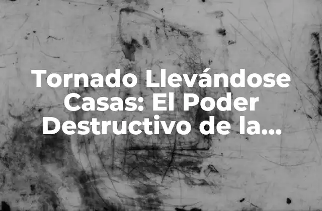 Tornado Llevándose Casas: el Poder Destructivo de la Naturaleza