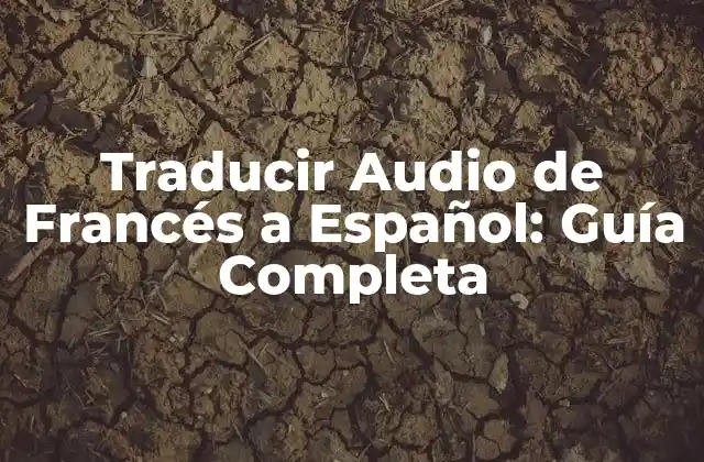 ¿Por qué es importante traducir audio de francés a español?
