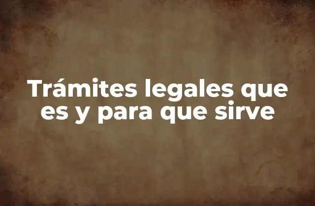 El papel de los trámites legales en la sociedad moderna