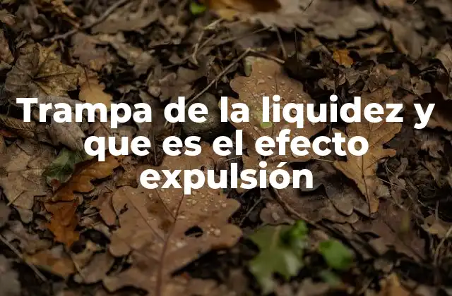 Trampa de la Liquidez y que es el Efecto Expulsión