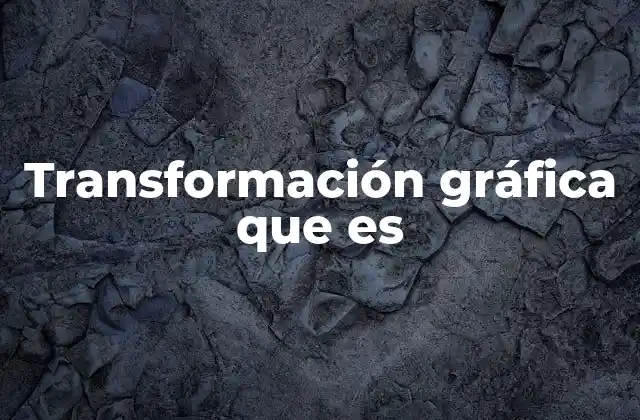 Transformación Gráfica que es