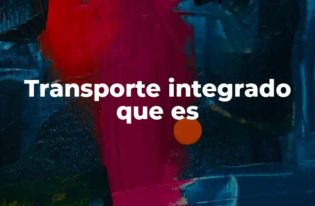 Transporte Integrado que es