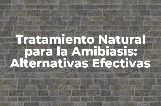 Tratamiento Natural para la Amibiasis: Alternativas Efectivas